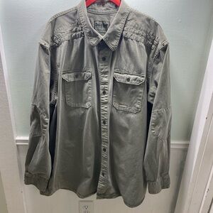 Levi's Green Denim  Button-Up Shirt Jacket